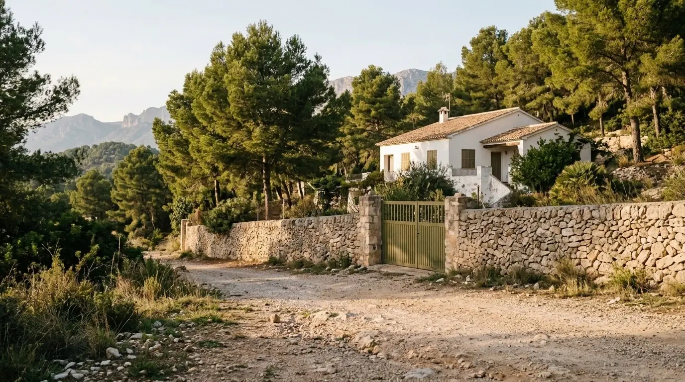 Chalet entre pinos en una urbanización de las afueras de Llíria